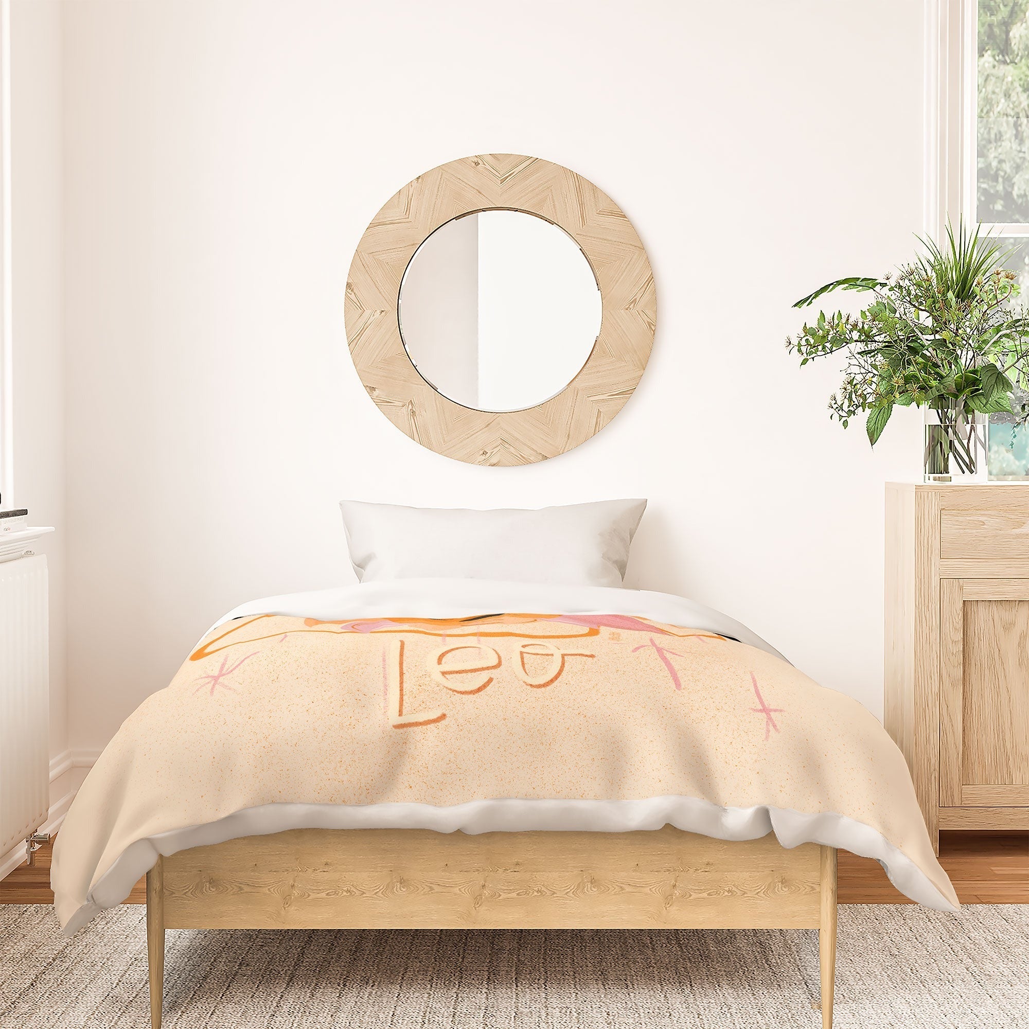 Little Om Zodiac Signs Leo Duvet Cover