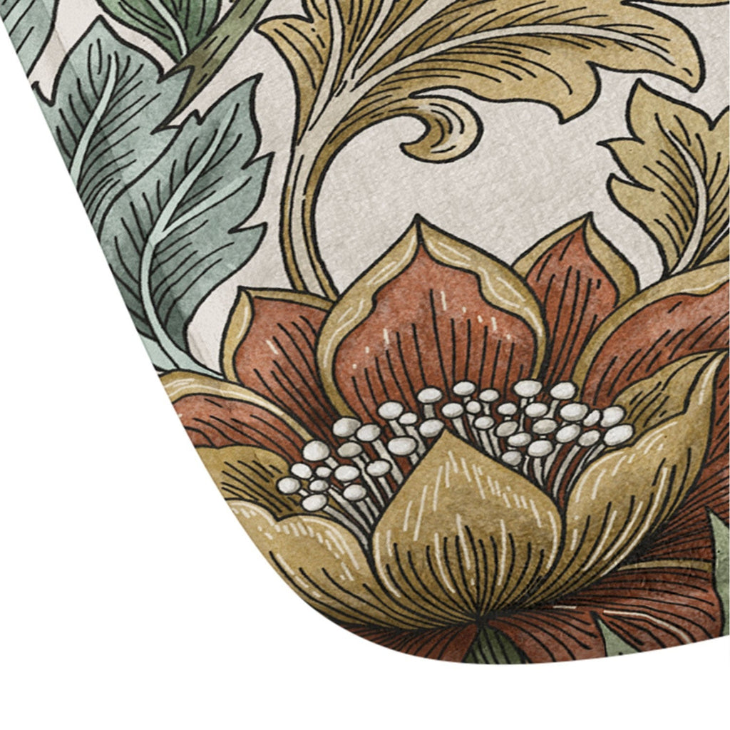 Marta Barragan Camarasa Retro Jungle Garden Memory Foam Bath Mat