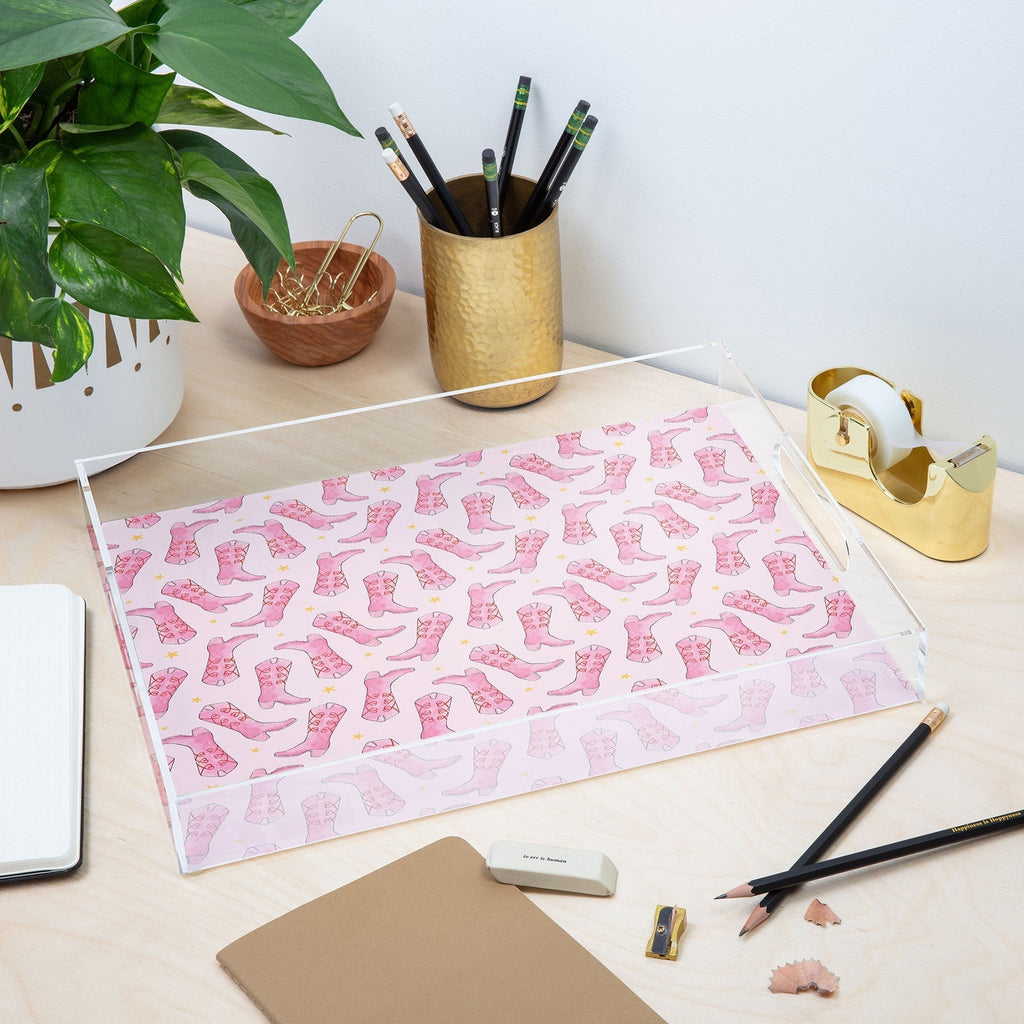 Love_Ryming Stars and Boots Acrylic Tray