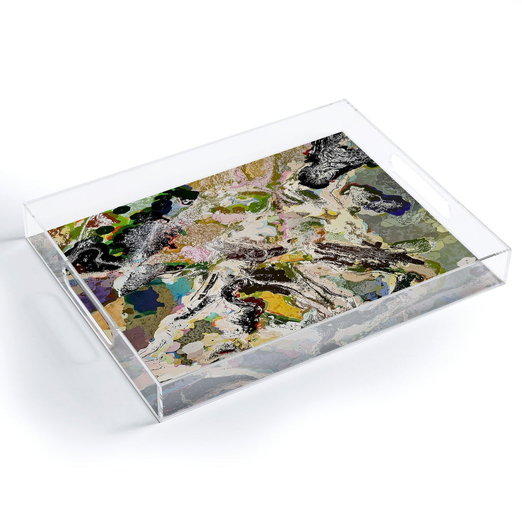 83 Oranges Echoes Beneath the Surface Acrylic Tray