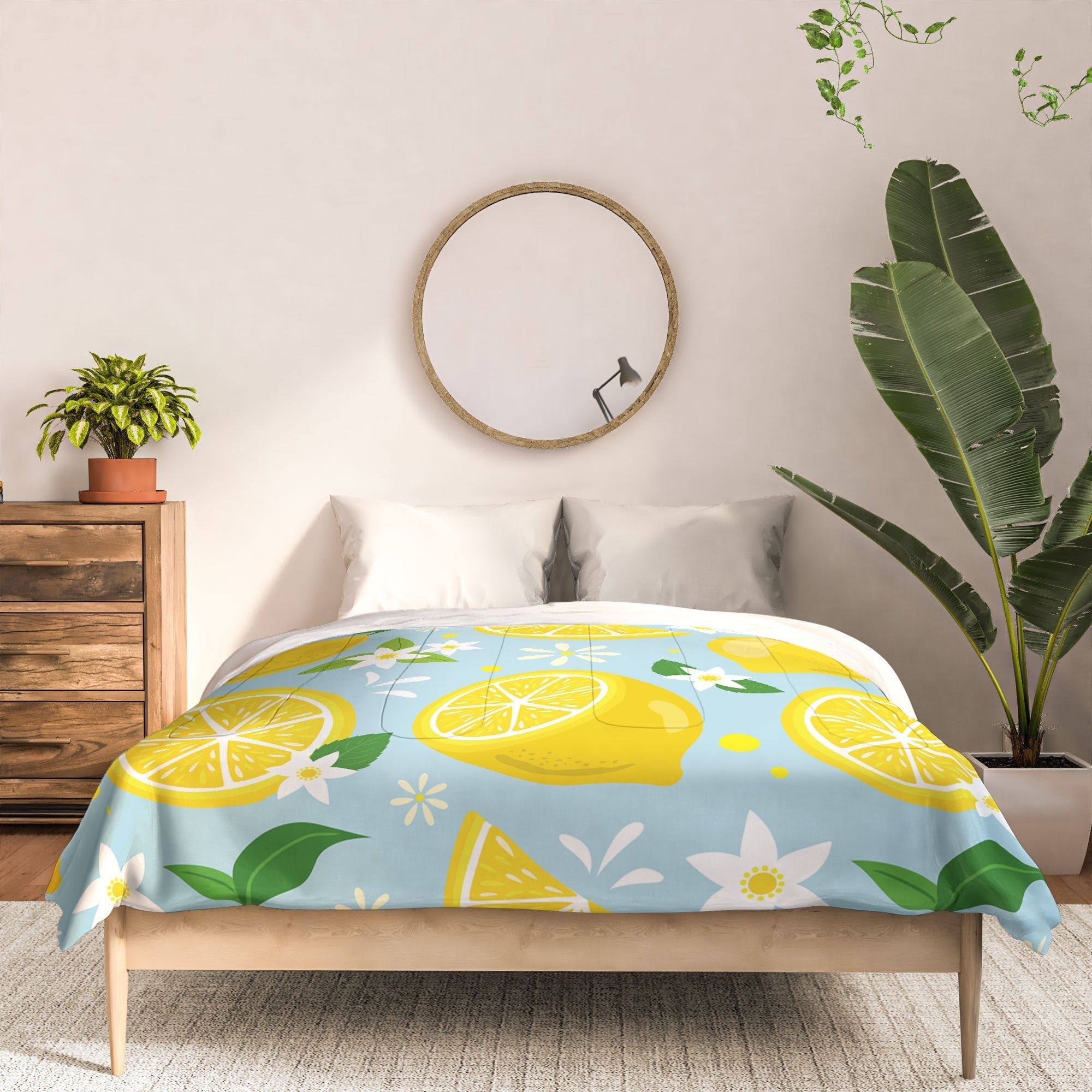 Design by Spark Lemony Fresh Florals Comforter