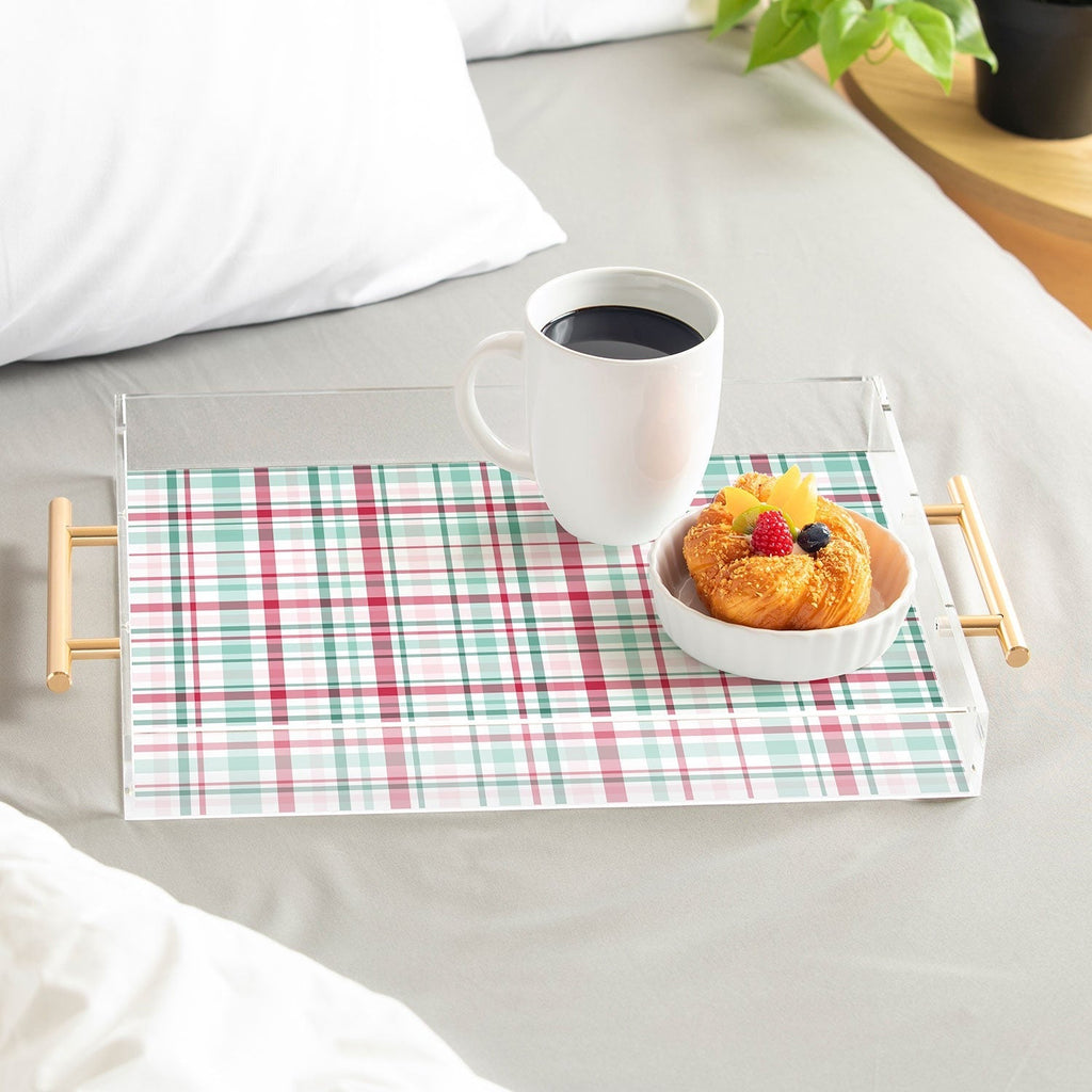Lisa Argyropoulos Merry Vintage Plaid Acrylic Tray