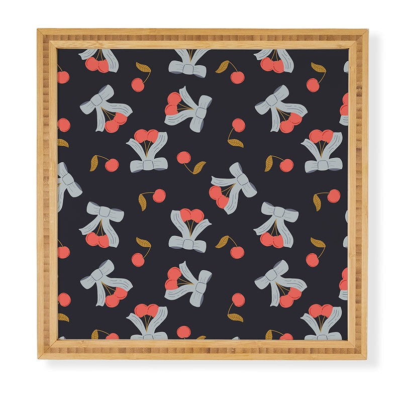 Jennifer Labre Cherries and Bows Framed Wall Art