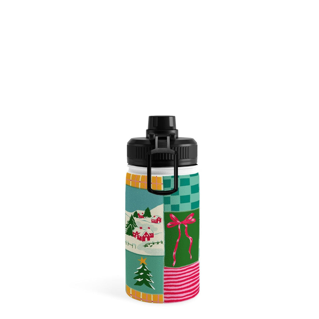 LouBruzzoni Cozy Christmas Patchwork Water Bottle
