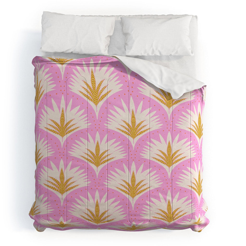 Jennifer Labre Pink Palmetto Comforter
