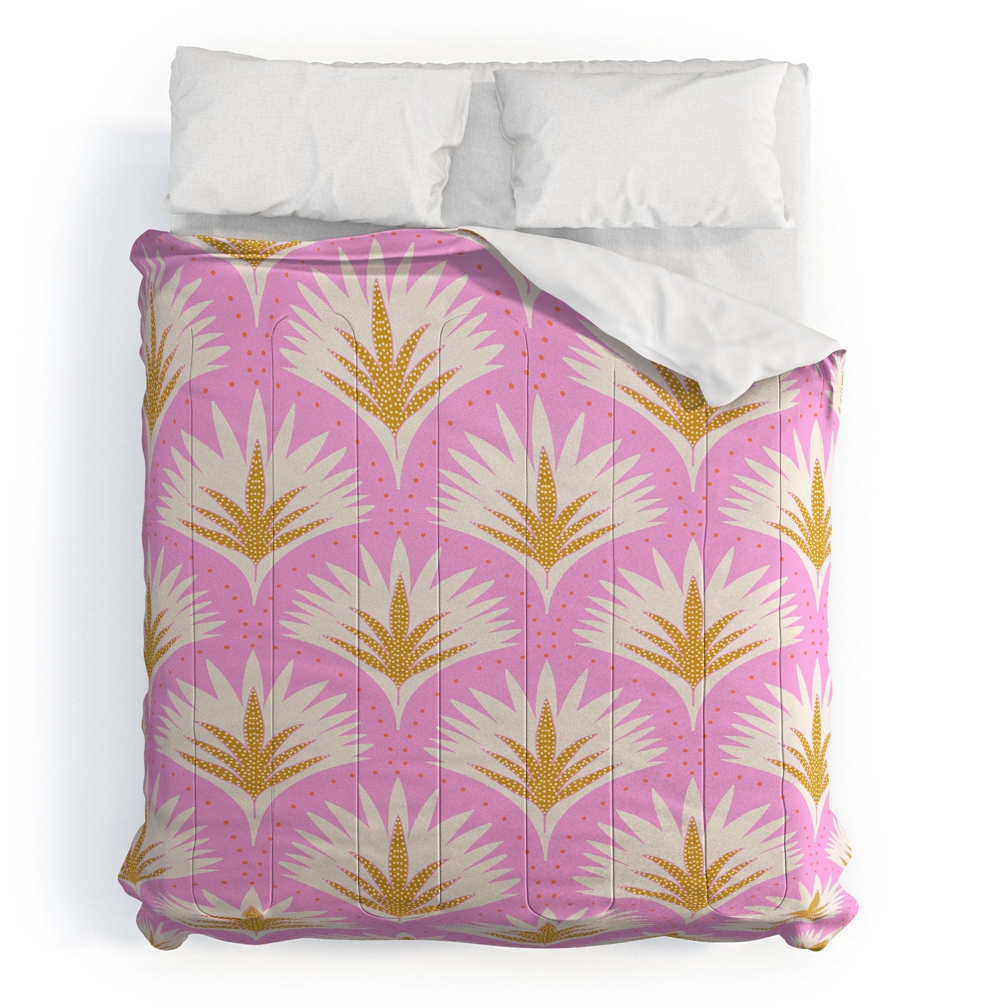 Jennifer Labre Pink Palmetto Comforter