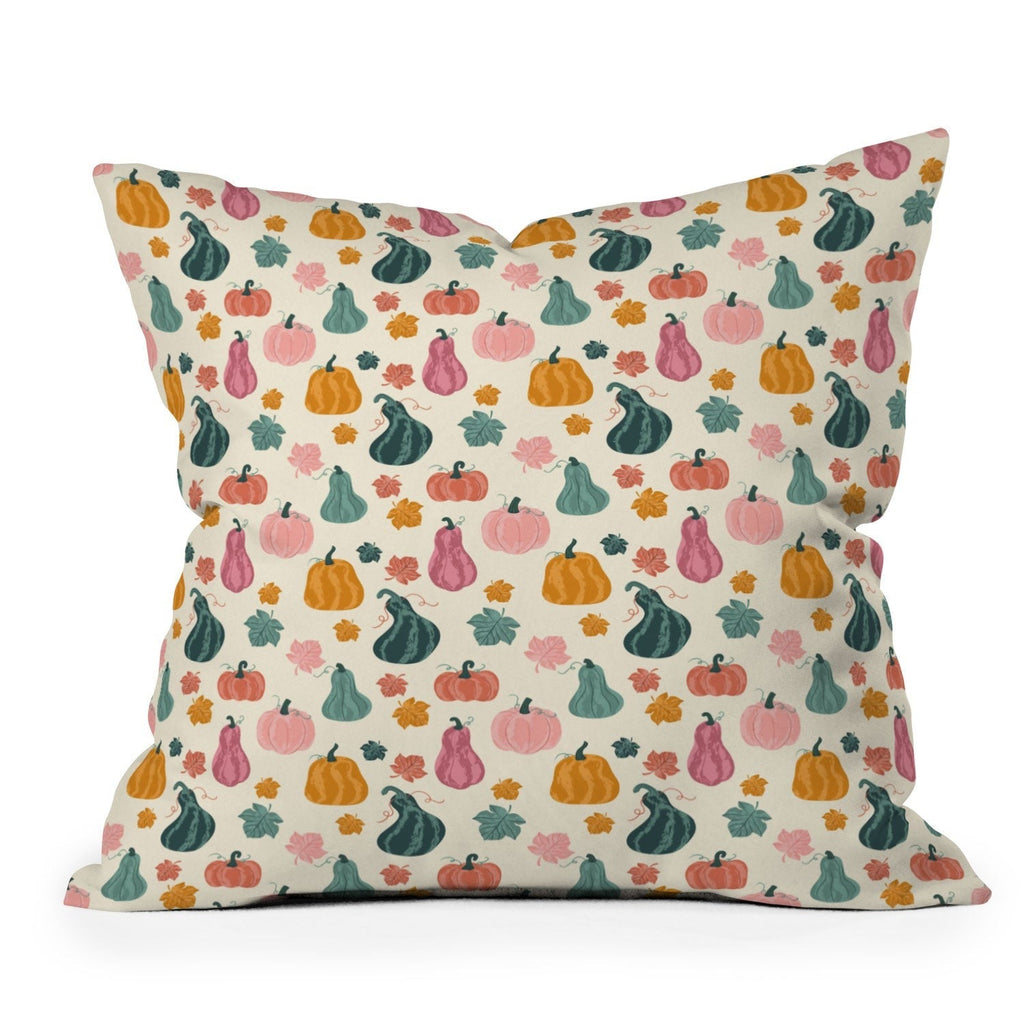 Design by Spark Gourdgeous Autumn Throw Pillow