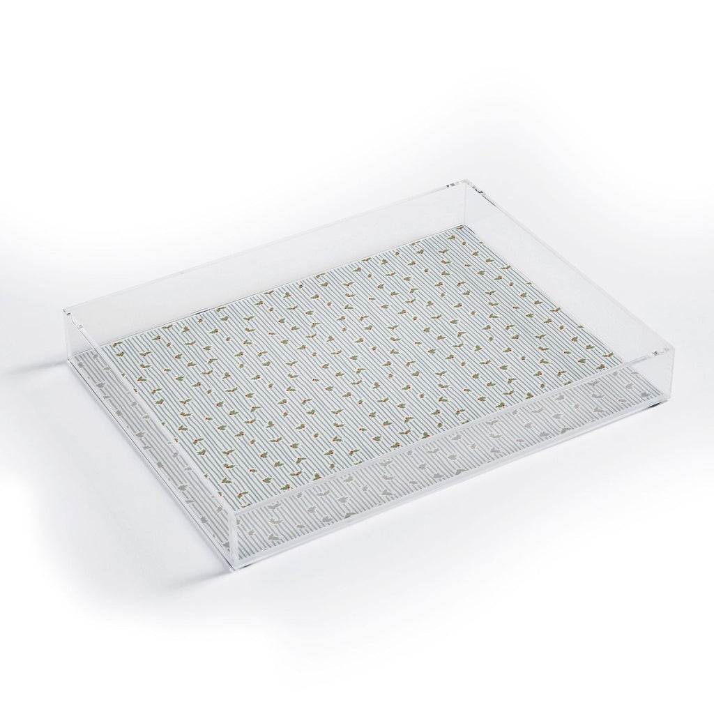 CoastL Studio Hand Drawn Holly Stripe Acrylic Tray