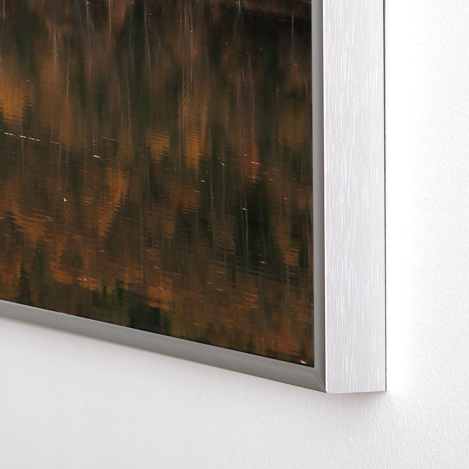 Hannah Kemp Fall Lake Square Metal Framed Art Print