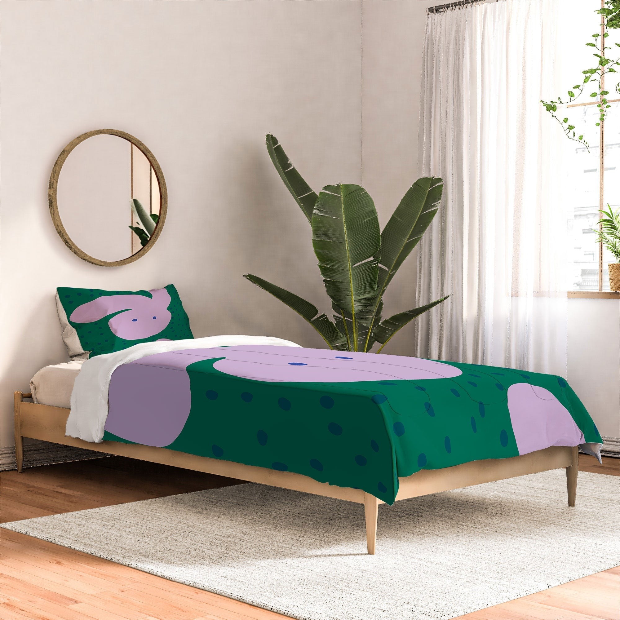 Camilla Foss Pebbles and Rabbit Comforter