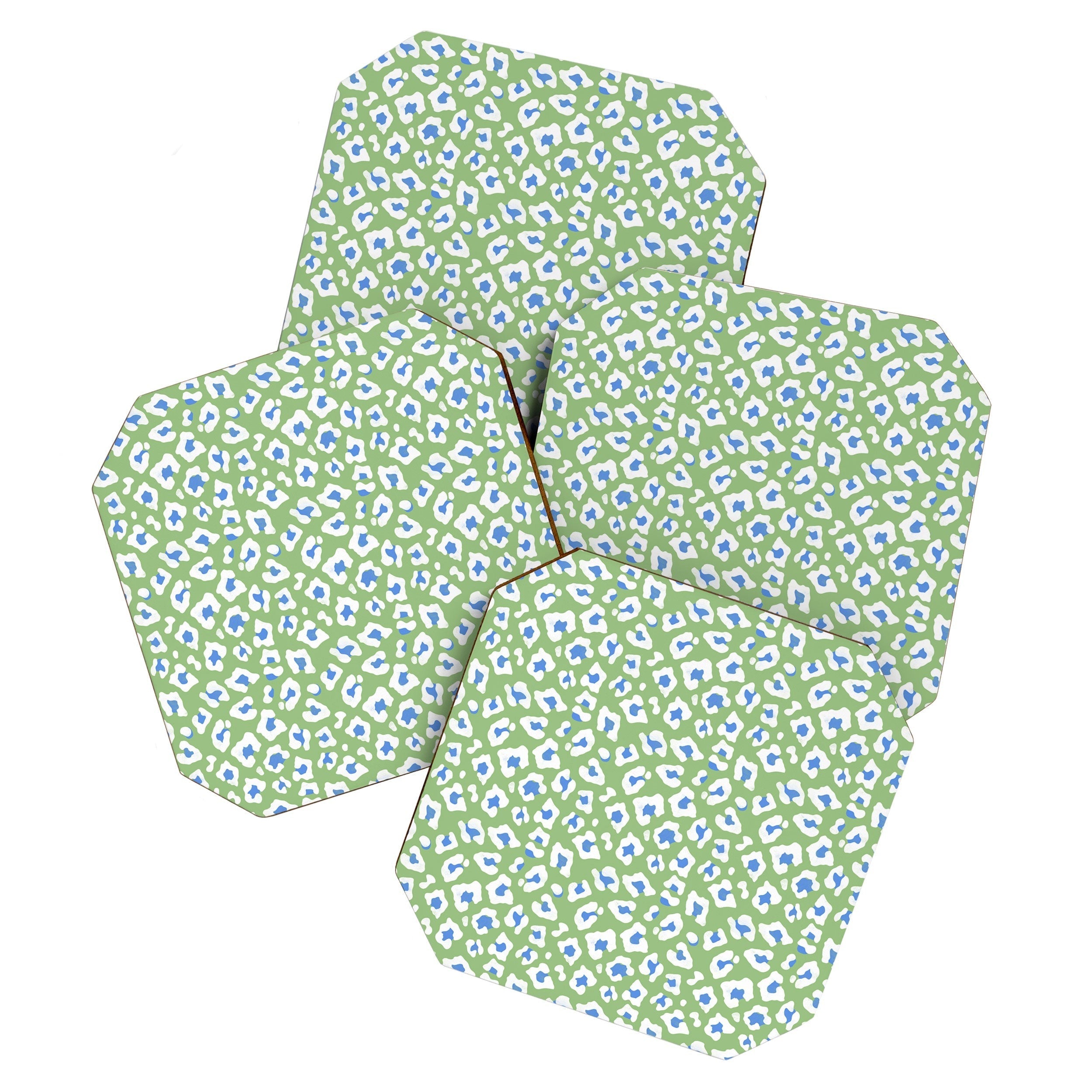 Avenie BR Cheetah Print Coaster Set