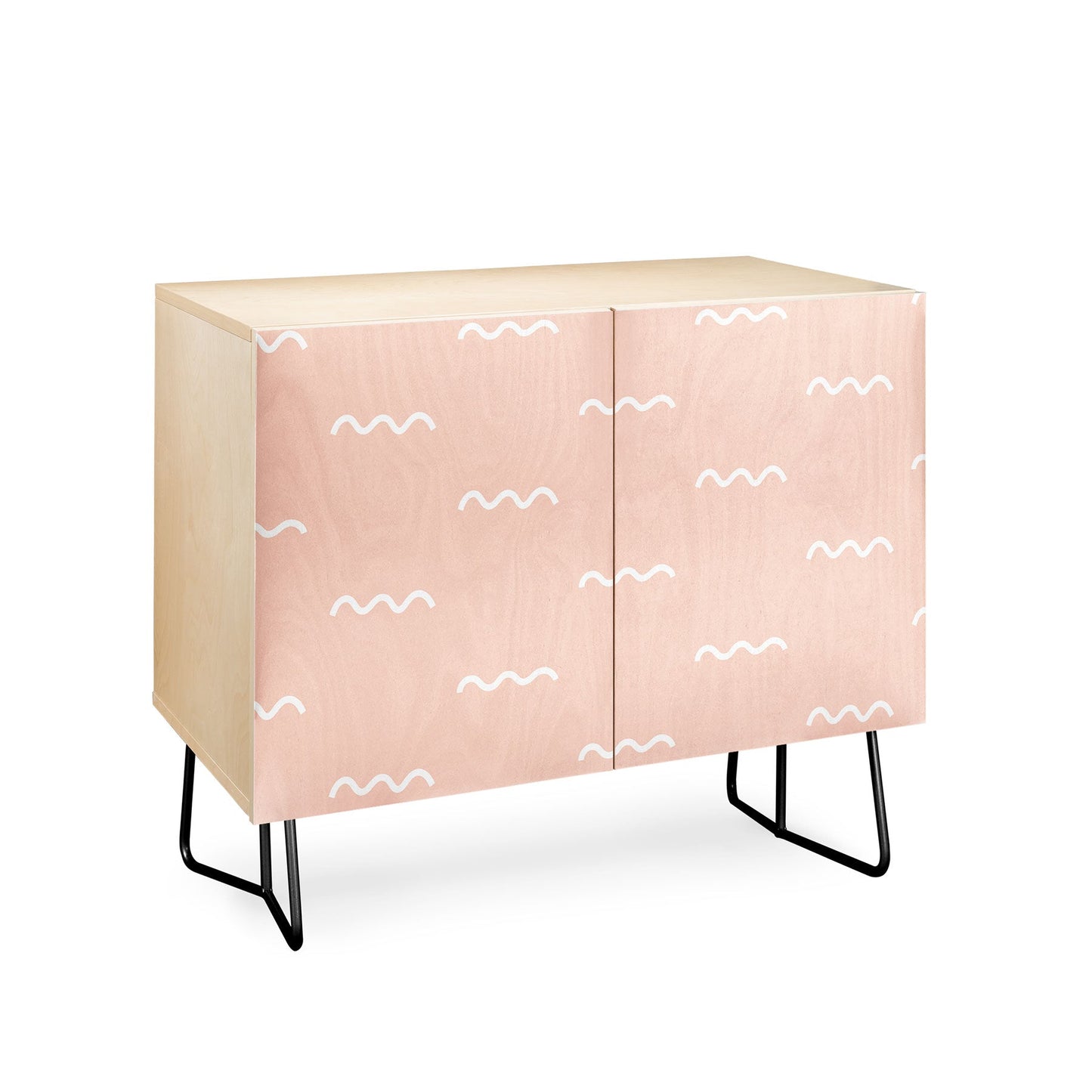 Kelly Haines Peach Squiggle Credenza
