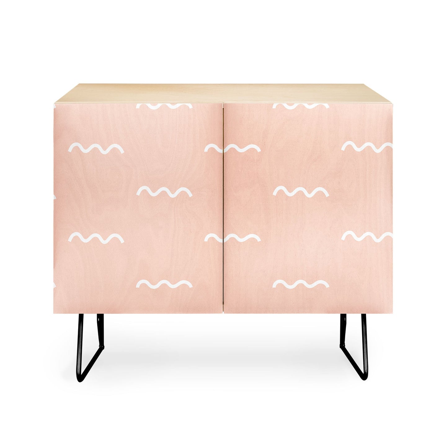 Kelly Haines Peach Squiggle Credenza