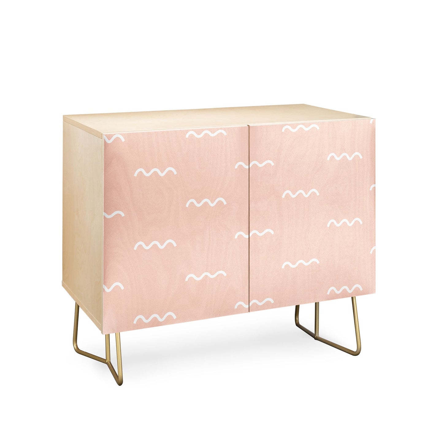 Kelly Haines Peach Squiggle Credenza