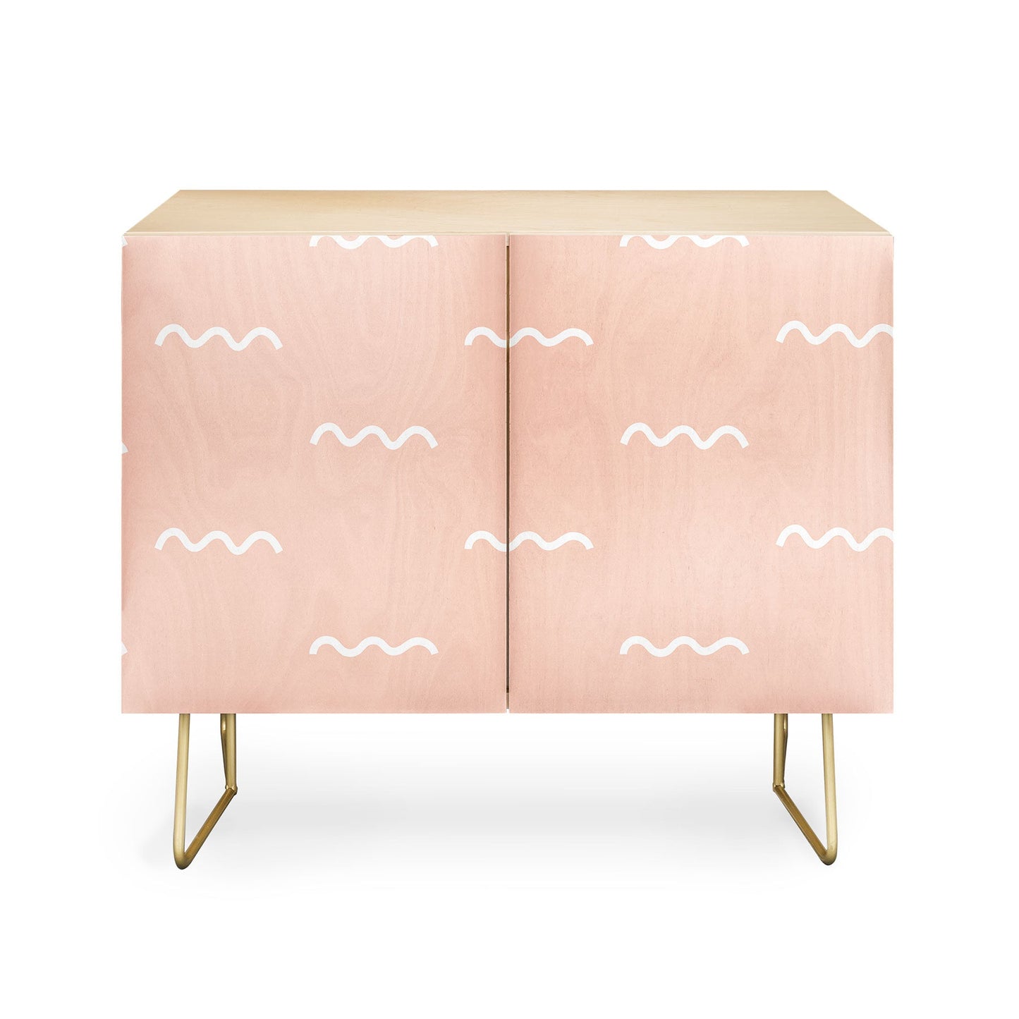 Kelly Haines Peach Squiggle Credenza