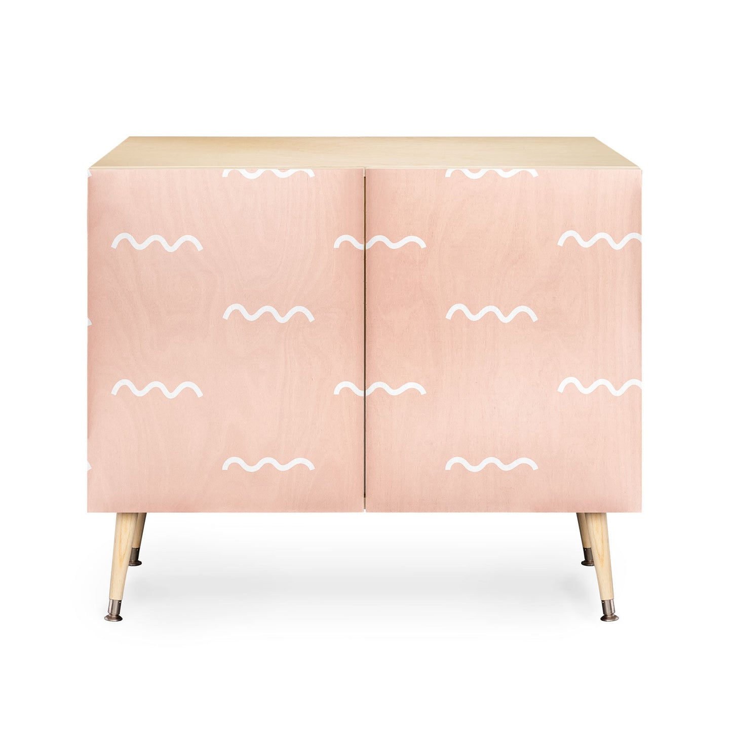 Kelly Haines Peach Squiggle Credenza