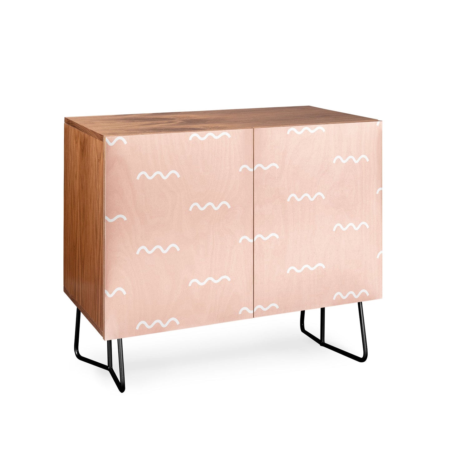 Kelly Haines Peach Squiggle Credenza