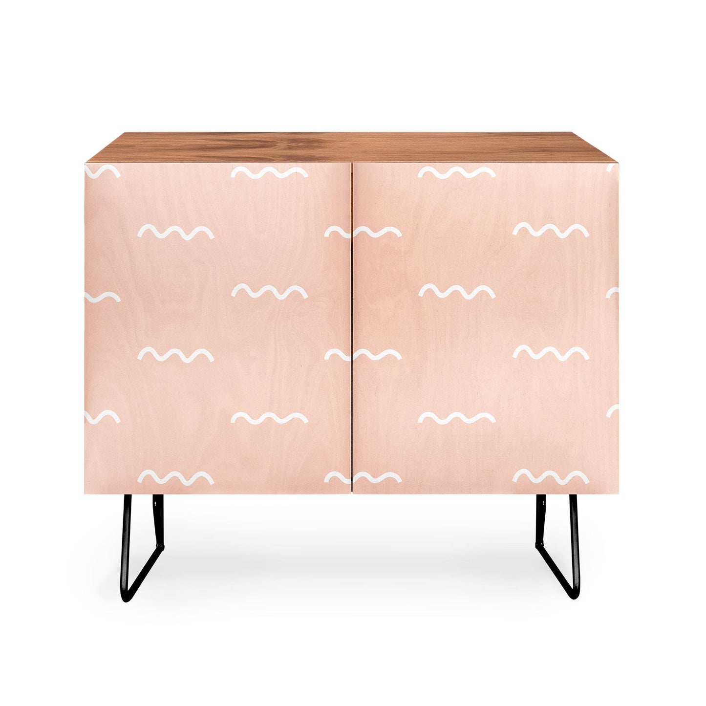 Kelly Haines Peach Squiggle Credenza