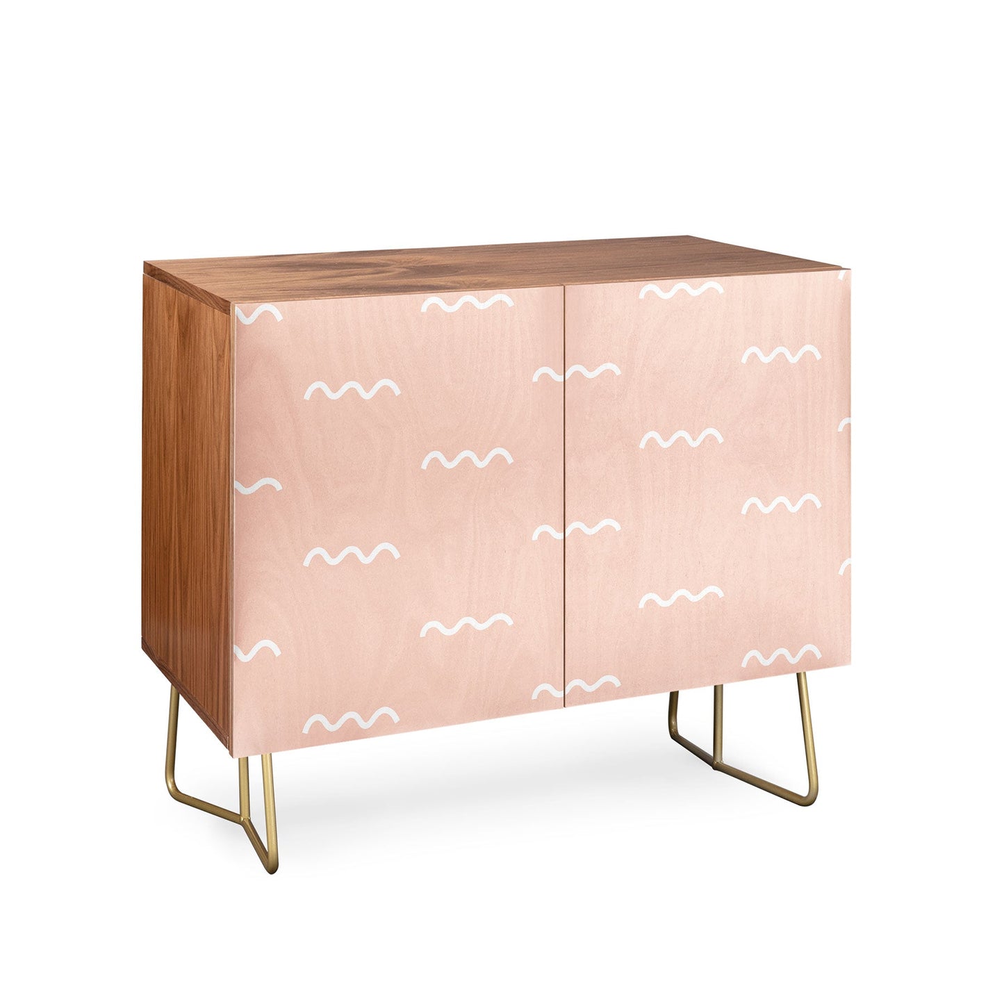 Kelly Haines Peach Squiggle Credenza