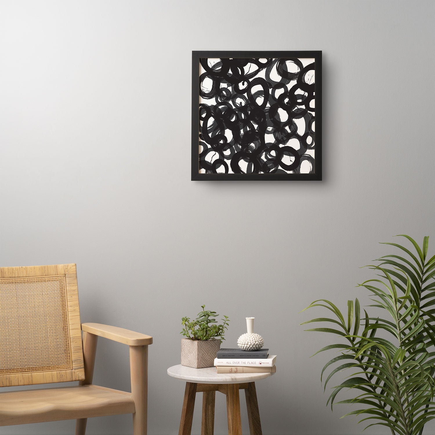 Kent Youngstrom Black Circles Framed Wall Art