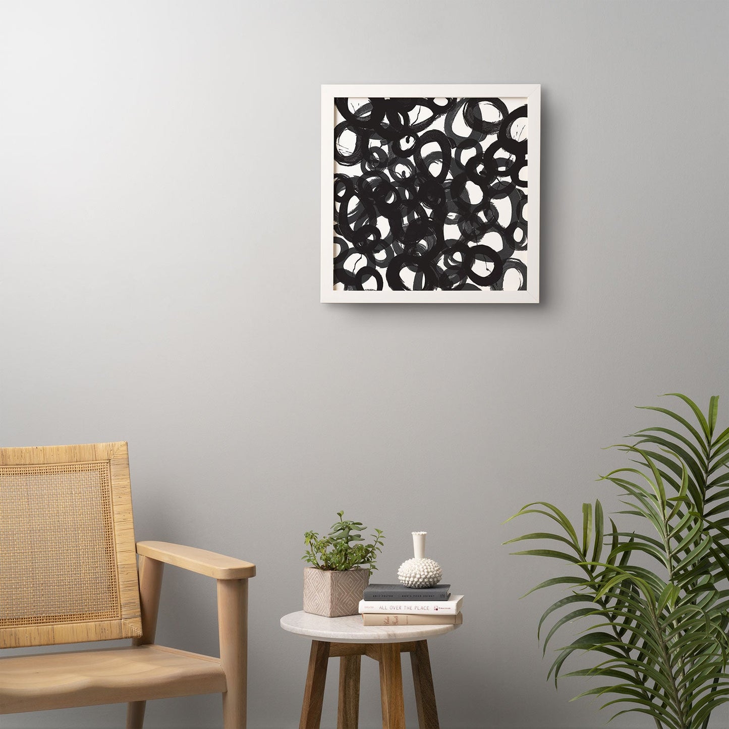 Kent Youngstrom Black Circles Framed Wall Art