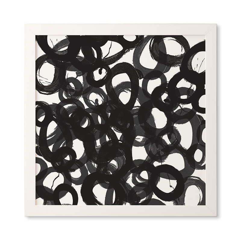 Kent Youngstrom Black Circles Framed Wall Art