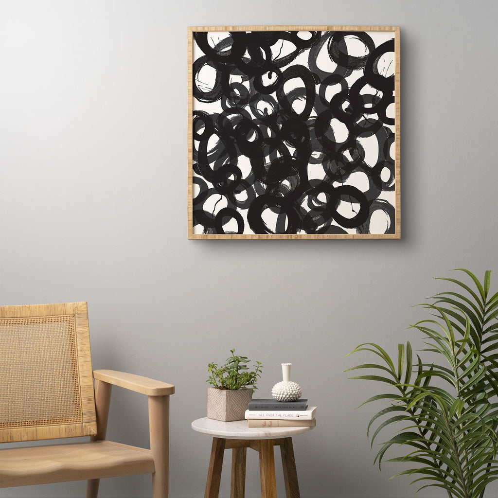Kent Youngstrom Black Circles Framed Wall Art
