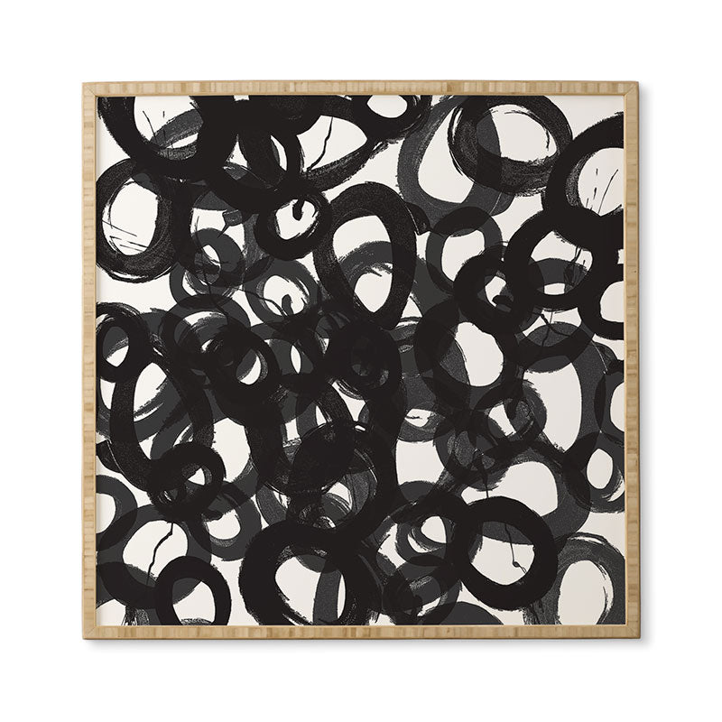 Kent Youngstrom Black Circles Framed Wall Art
