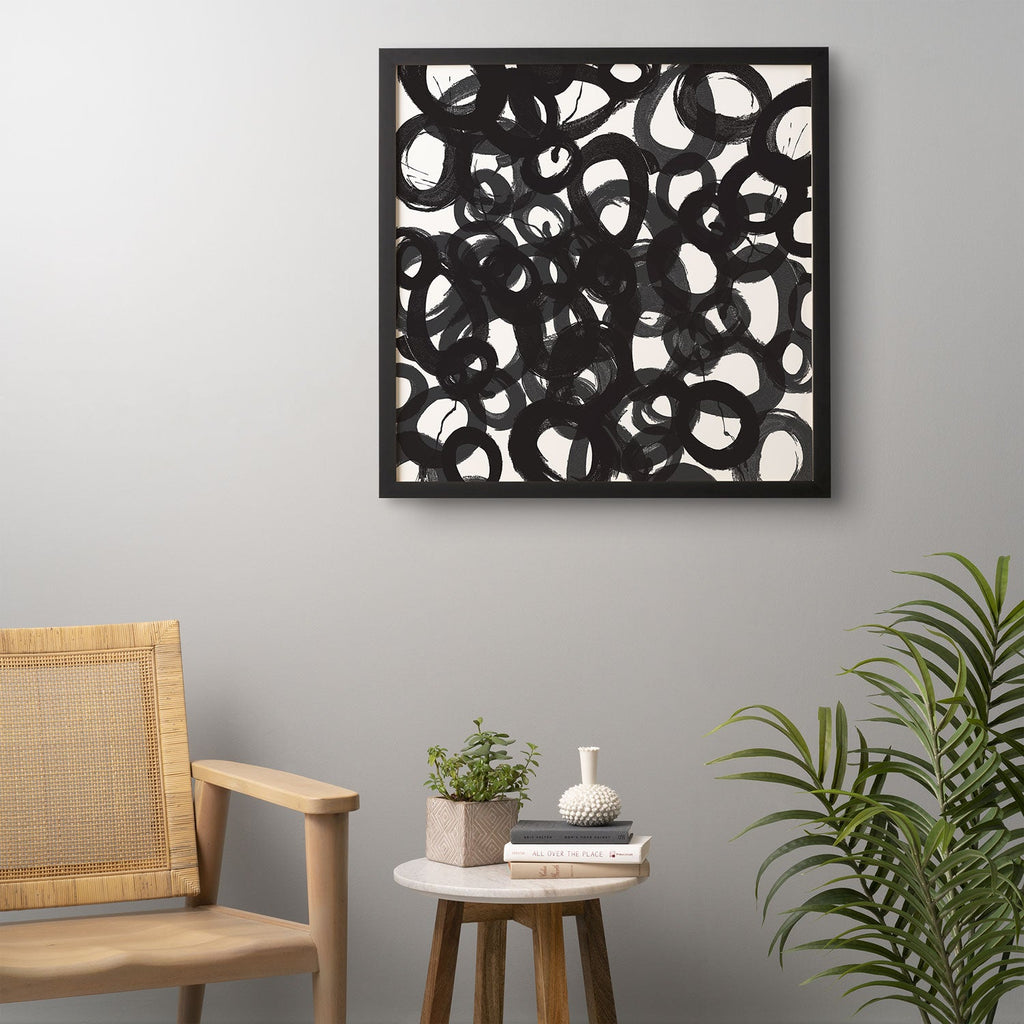 Kent Youngstrom Black Circles Framed Wall Art