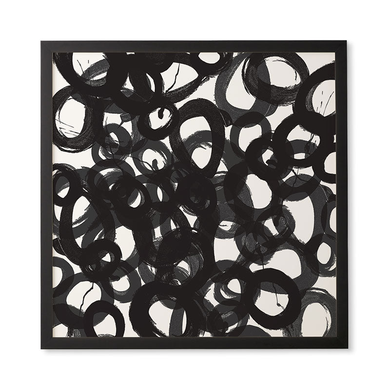 Kent Youngstrom Black Circles Framed Wall Art
