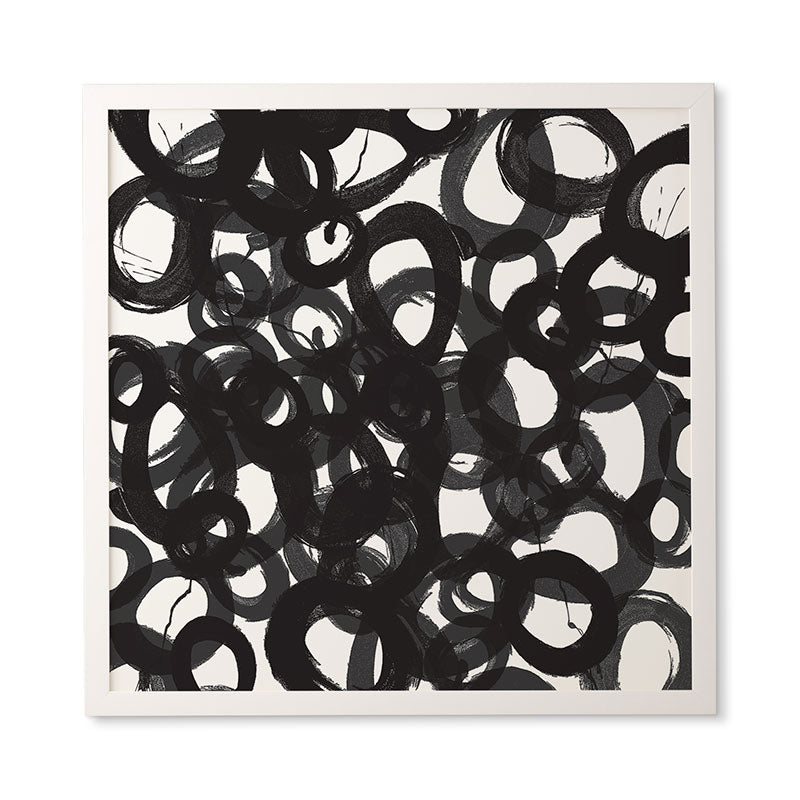 Kent Youngstrom Black Circles Framed Wall Art