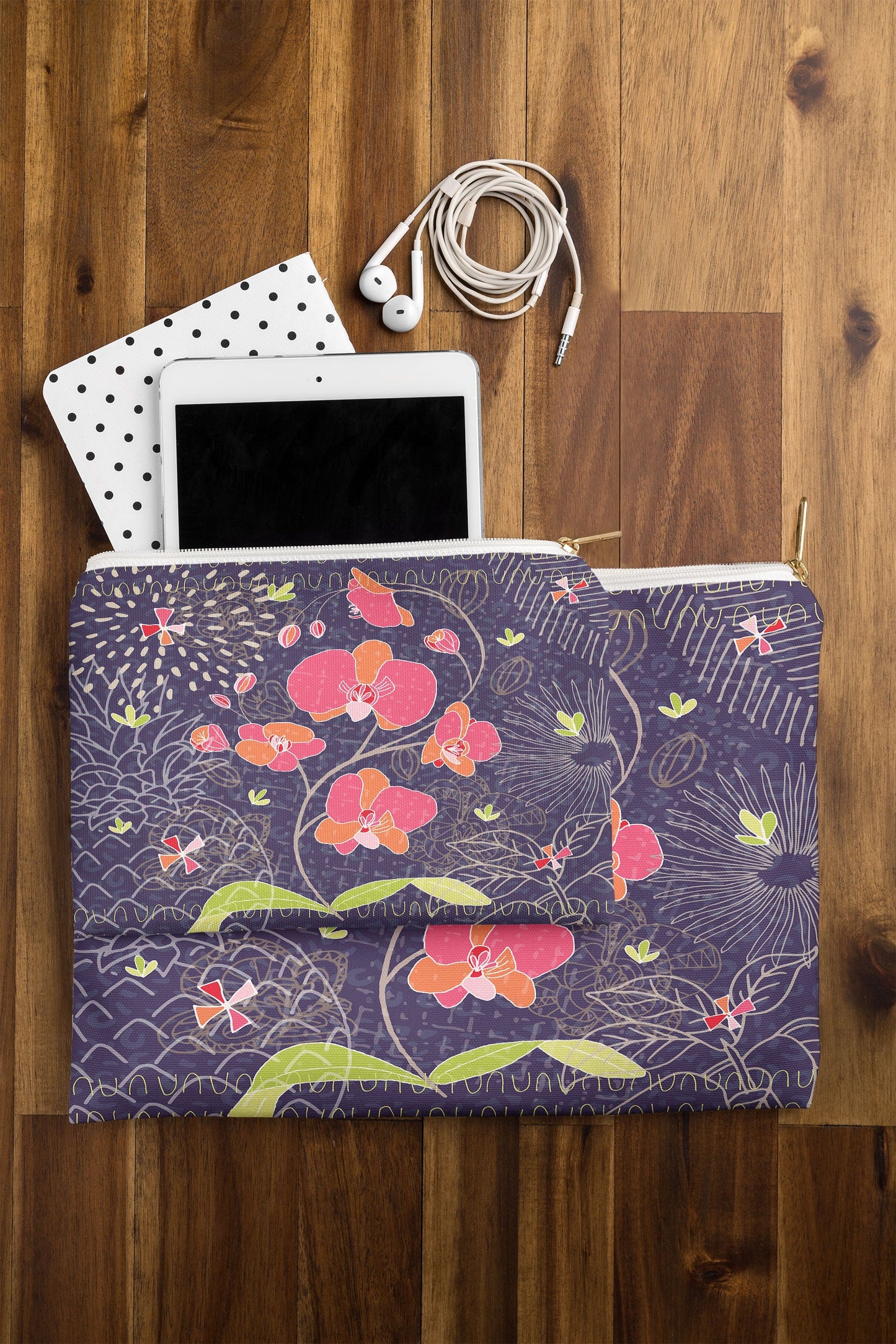 Kerrie Satava Orchid Bloom Pouch