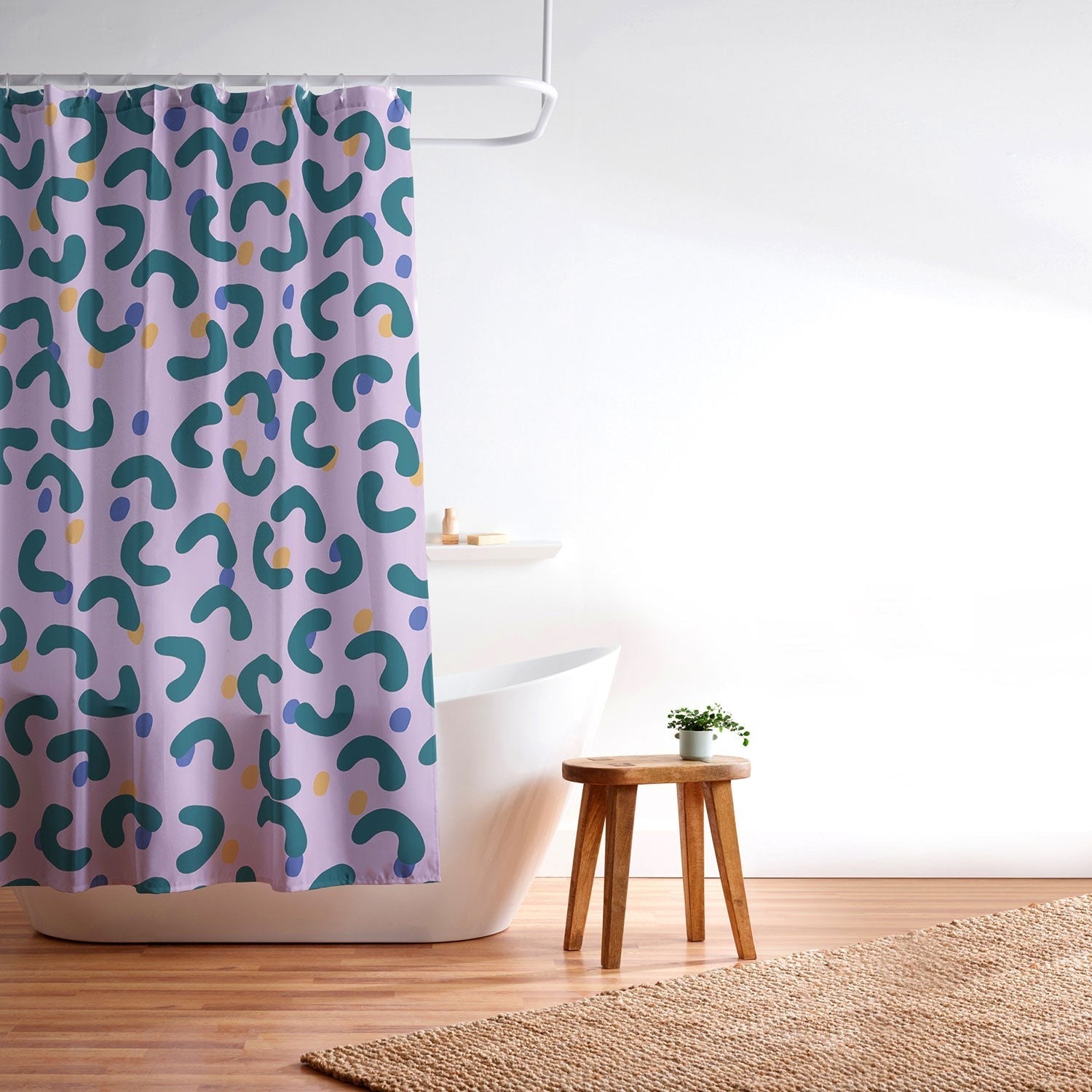 Camilla Foss Pebbles Mix Shower Curtain