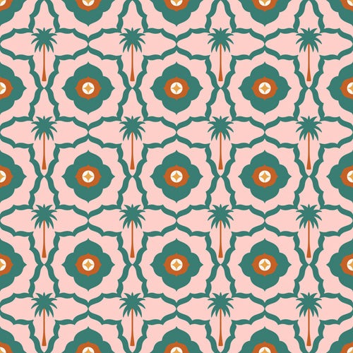 Design by Spark Mid Mod Palm Springs Shower Curtain