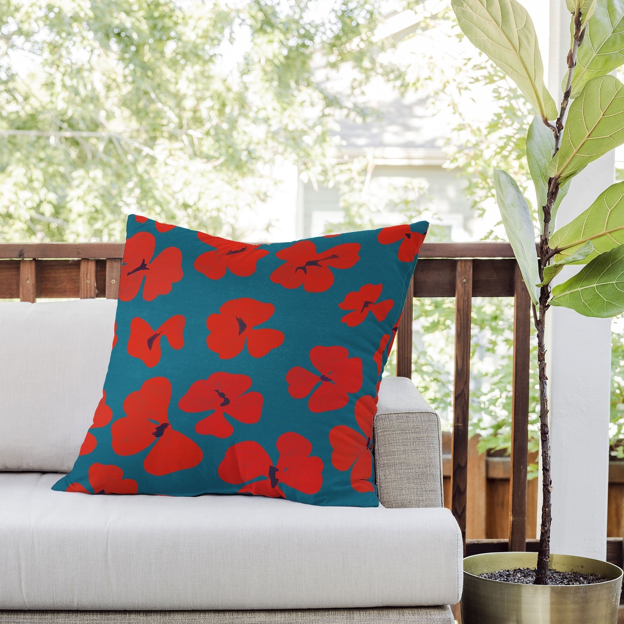 Garima Dhawan oxalis 1 Outdoor Throw Pillow