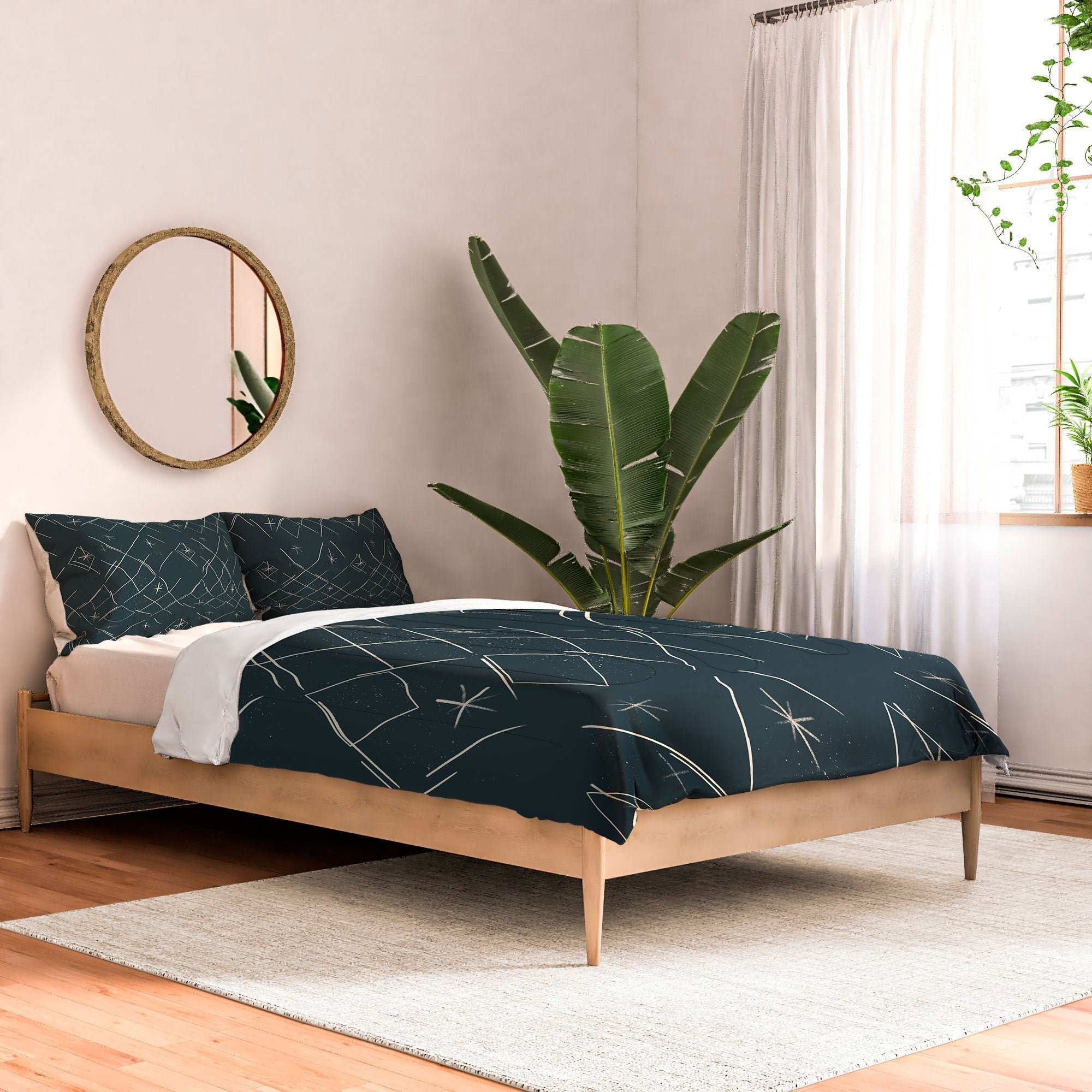 Little Om Starry Web navy Comforter