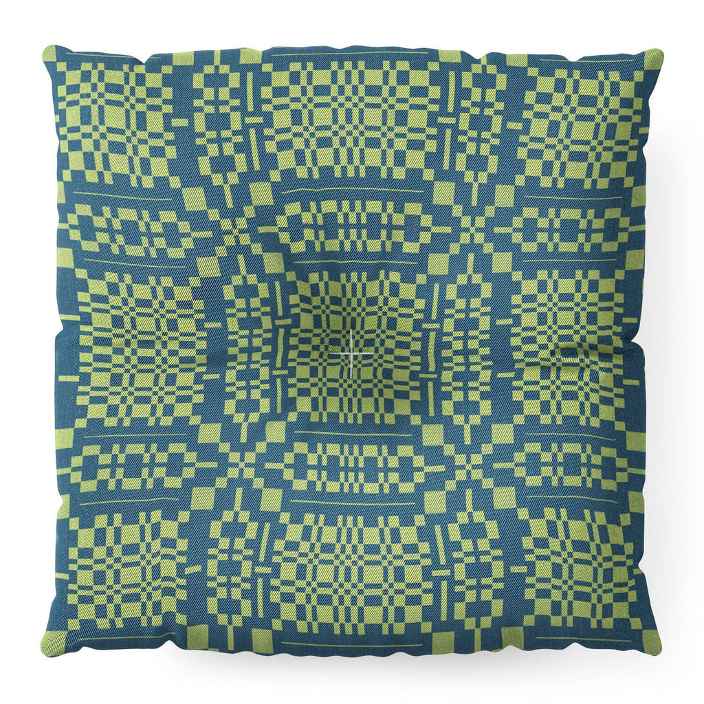 Marta Barragan Camarasa Nostalgic Grid Design Floor Pillow Square