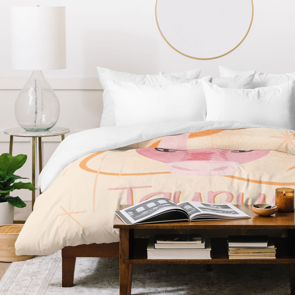 Little Om Zodiac Sign Taurus Duvet Cover