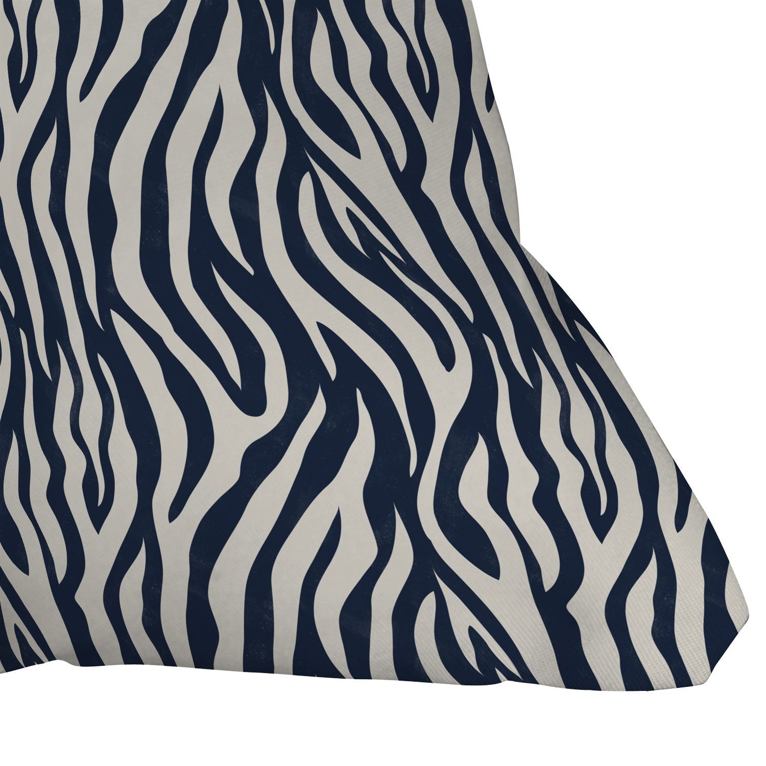 Avenie BR Navy Tiger Stripes Outdoor Throw Pillow