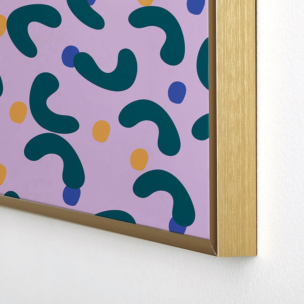 Camilla Foss Pebbles Mix Square Metal Framed Art Print