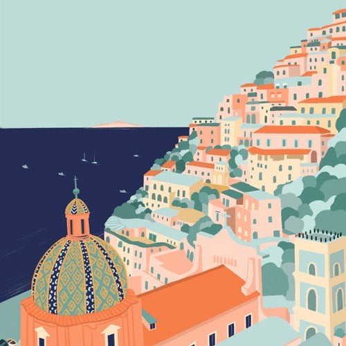 Valeria Frustaci Positano in Italy Shower Curtain