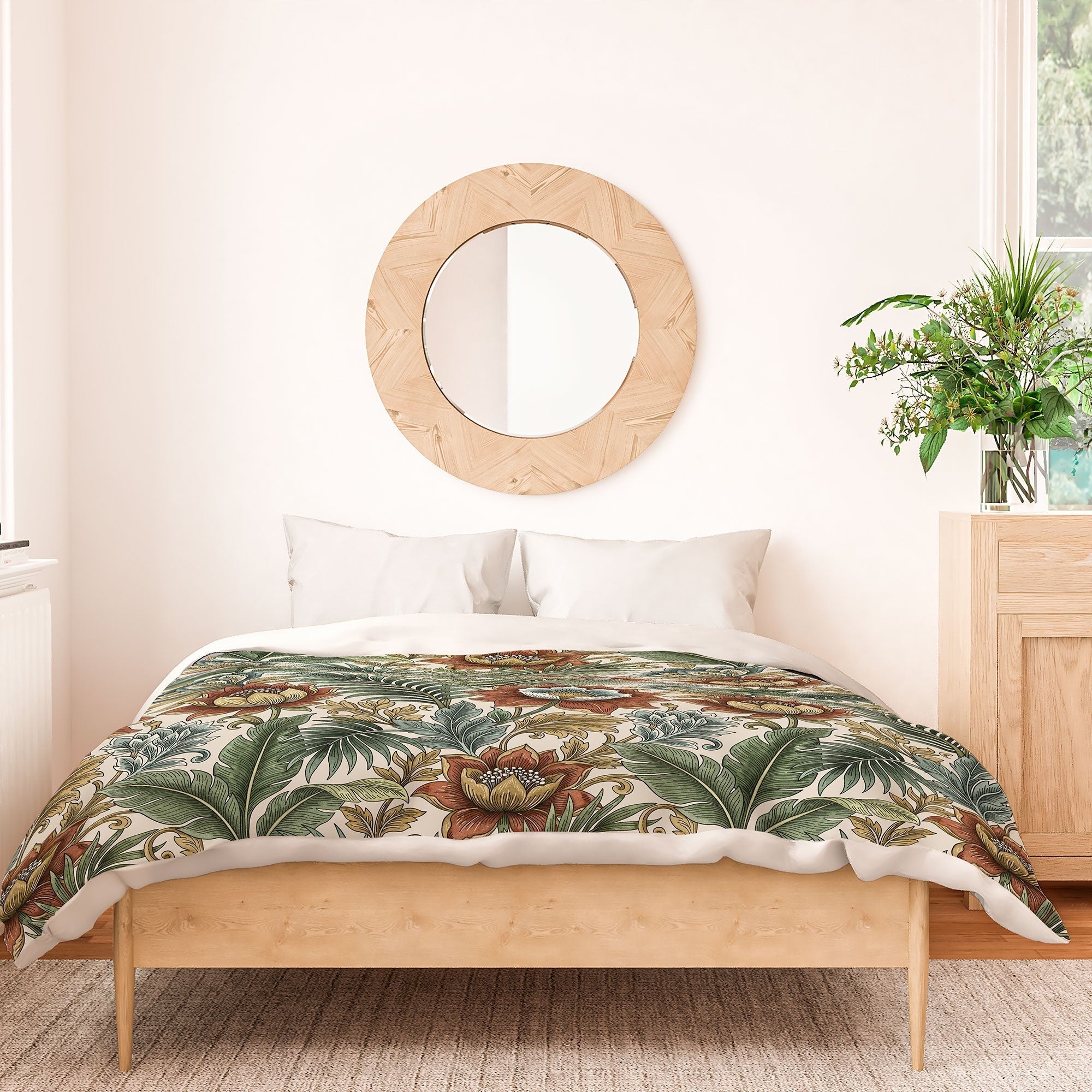 Marta Barragan Camarasa Retro Jungle Garden Duvet Cover