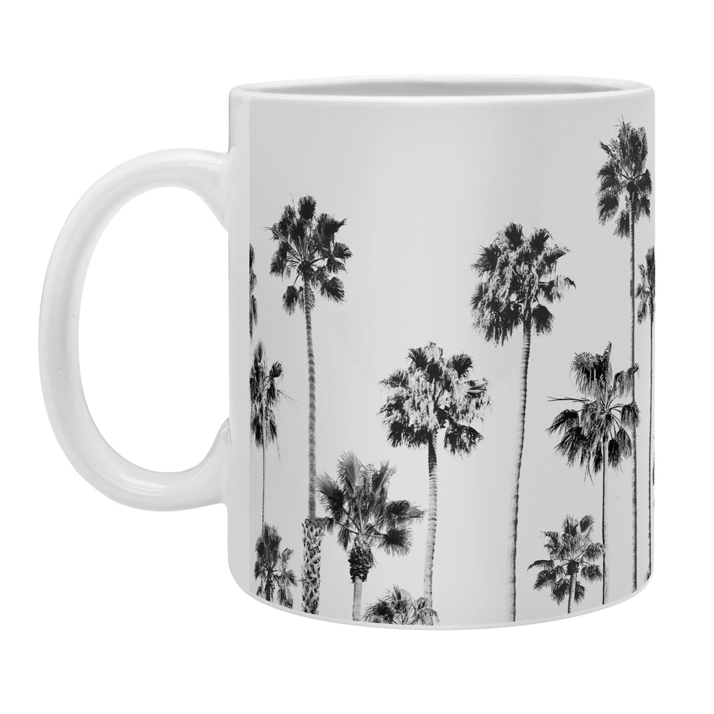 Gal Design Black And White Palms Coffee Mug