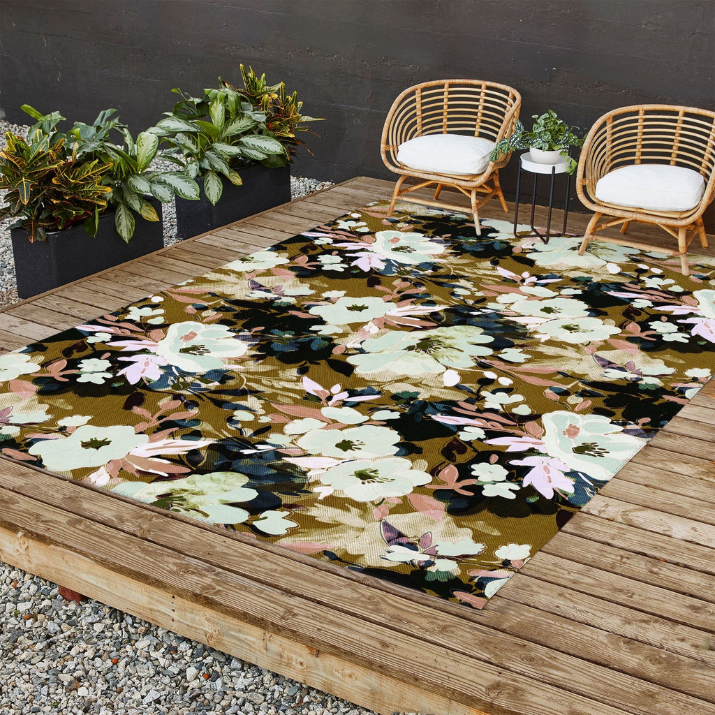 Marta Barragan Camarasa Romantic Floral Fusion Outdoor Rug