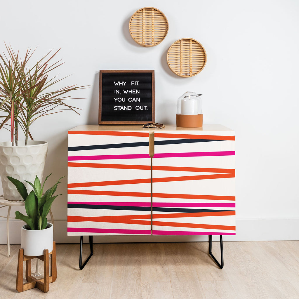Khristian A Howell Crew Stripe Warm Credenza