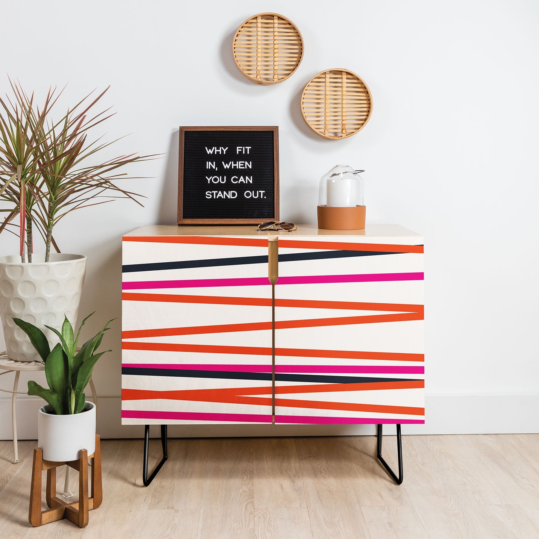 Khristian A Howell Crew Stripe Warm Credenza