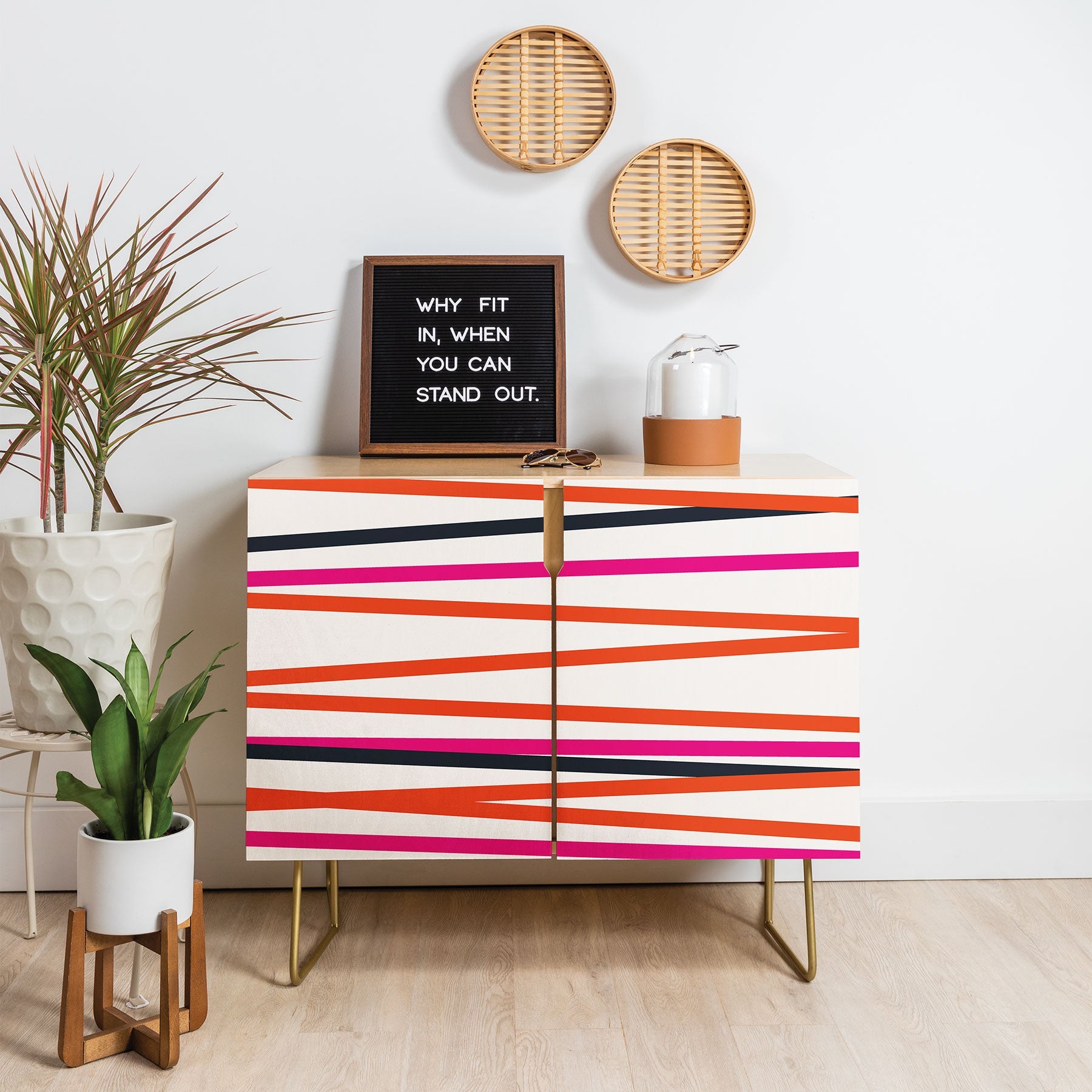 Khristian A Howell Crew Stripe Warm Credenza