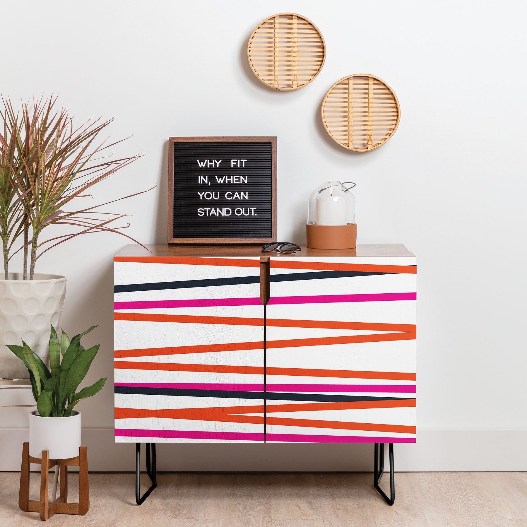 Khristian A Howell Crew Stripe Warm Credenza