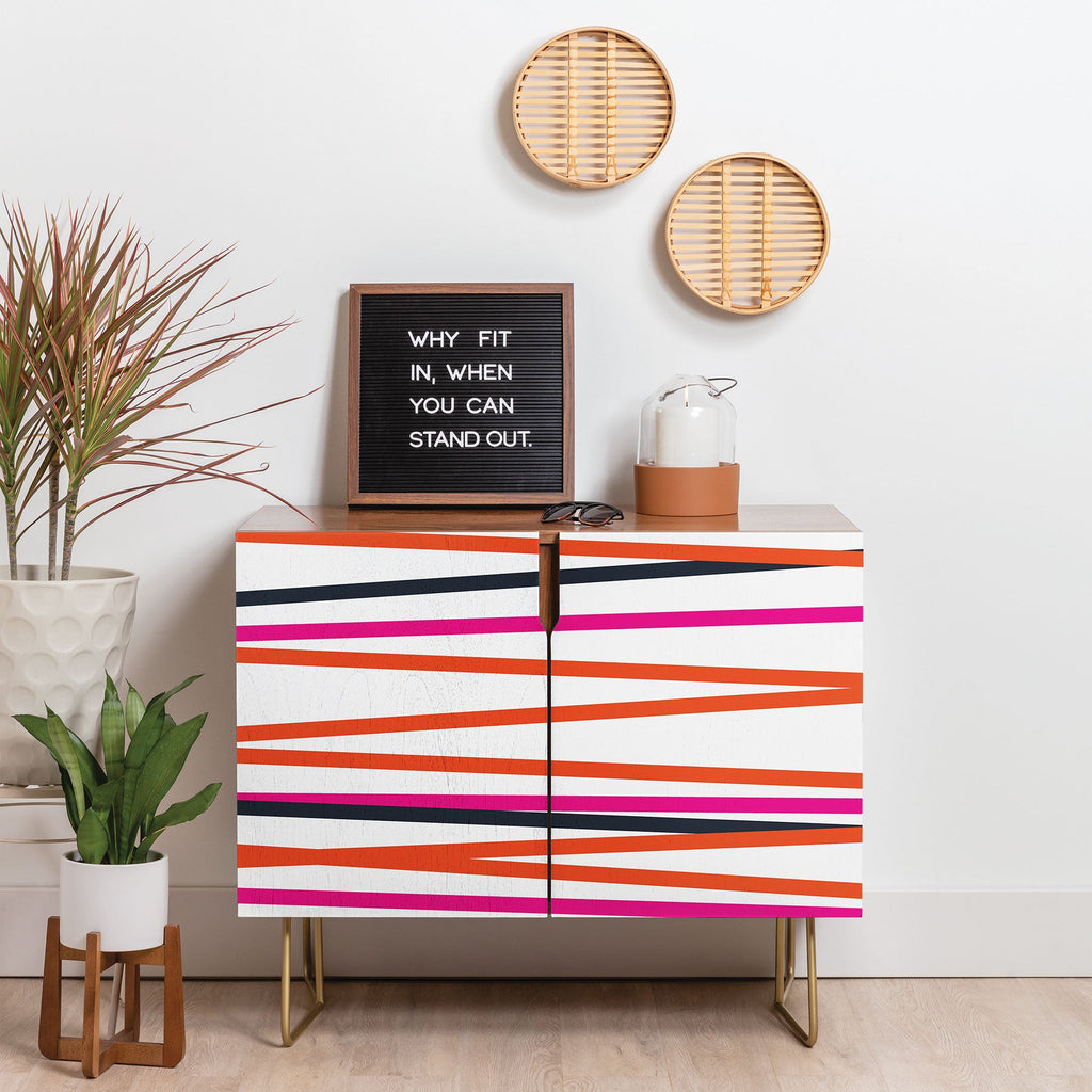 Khristian A Howell Crew Stripe Warm Credenza