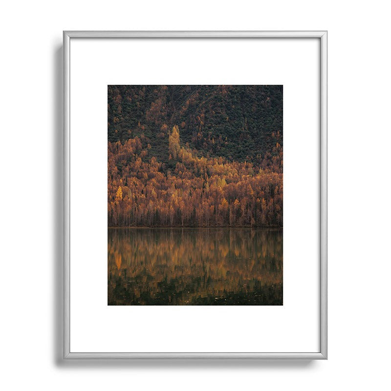 Hannah Kemp Fall Lake Metal Framed Art Print